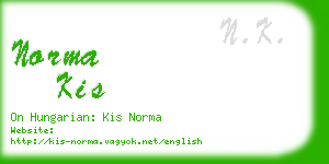 norma kis business card